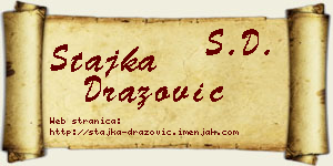 Stajka Dražović vizit kartica
